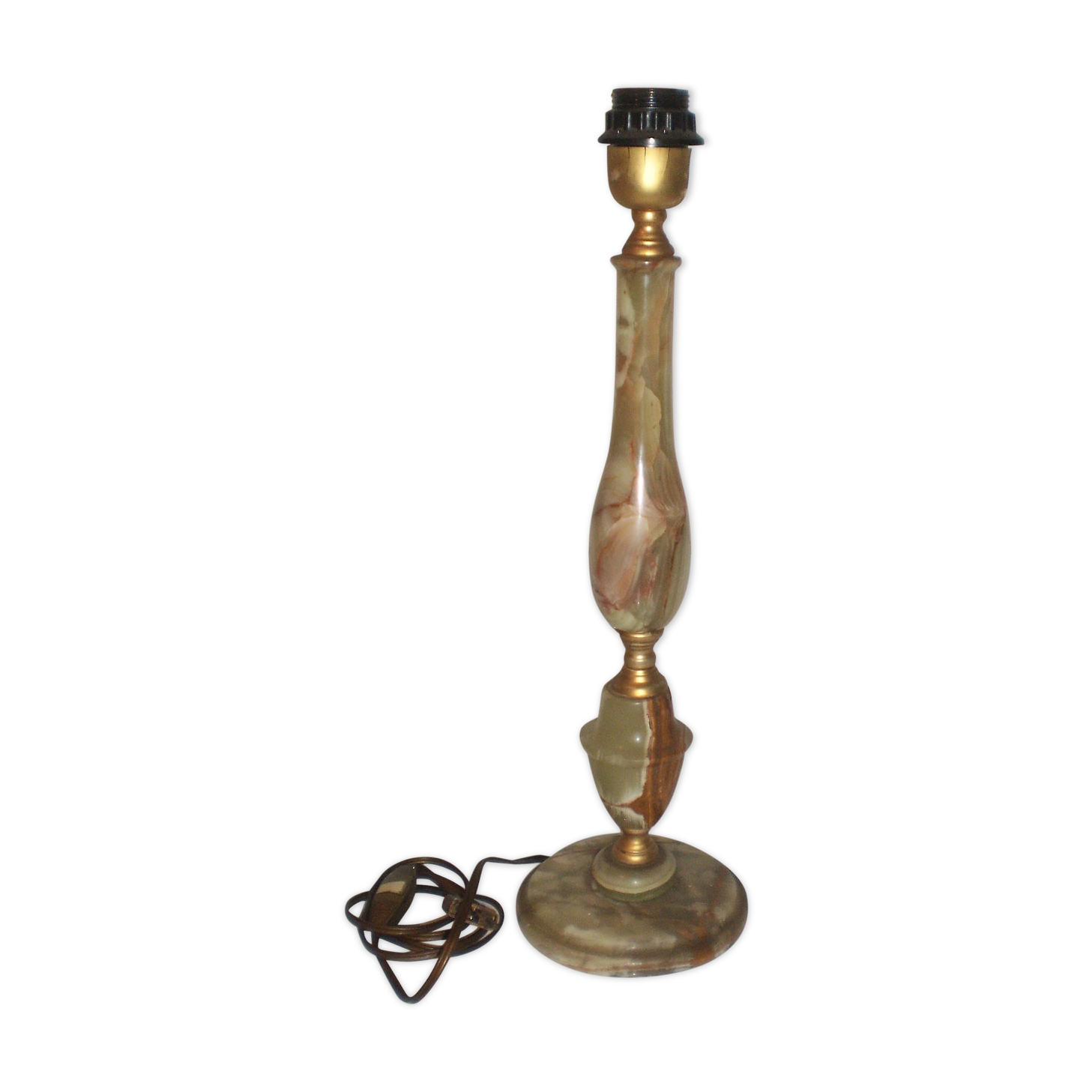 Lamp foot in onyx and laiton