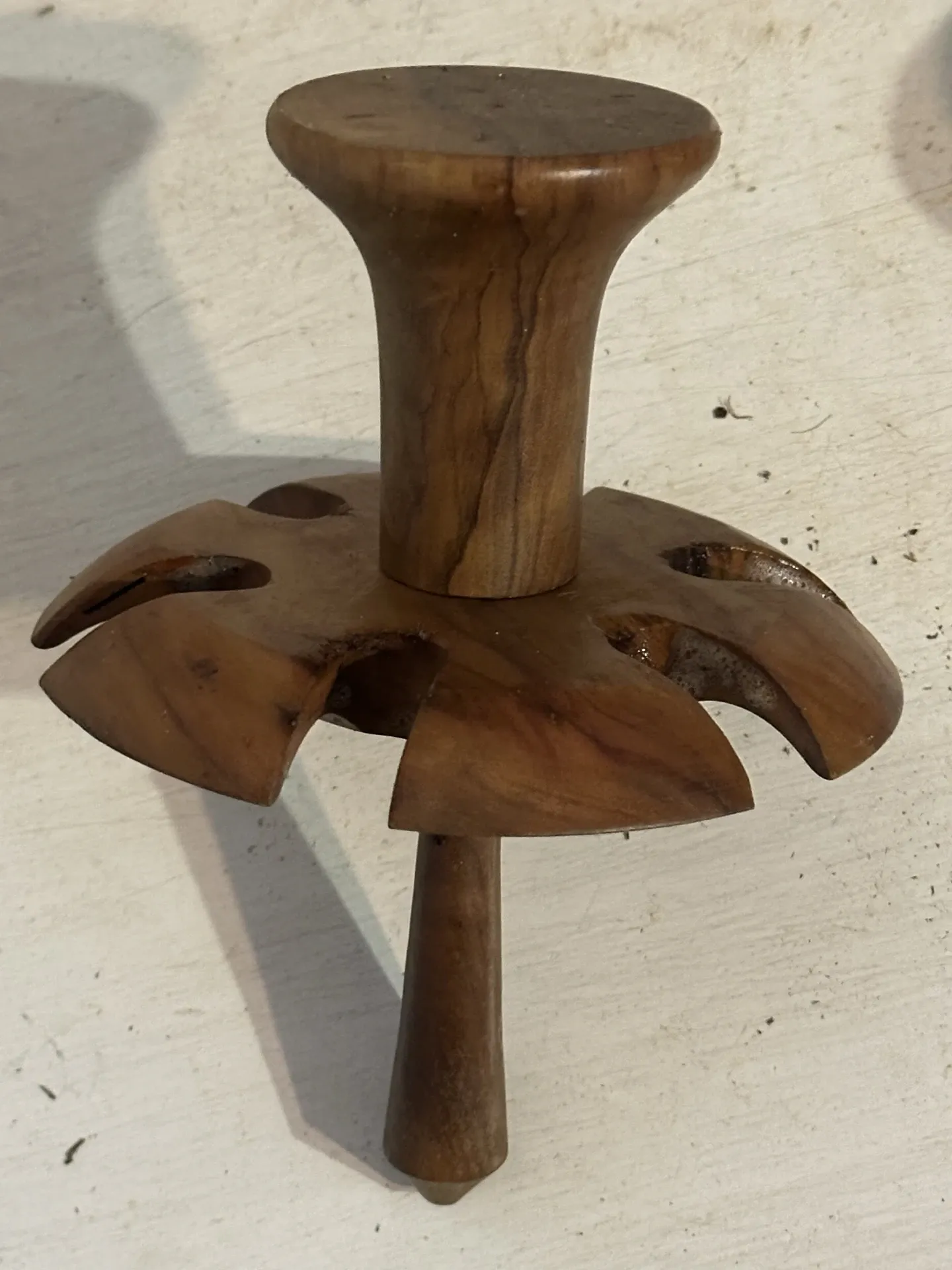 Vintage wooden egg cups – 6 pieces – 1950s