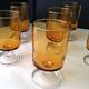 6 Luminarc wine glasses Amber colour