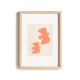 Peinture orange illustration oiseaux signée Eawy