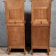 Pair of Renaissance style bedside tables in carved walnut, 19th century