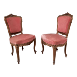 Paire de chaises de style Louis XV