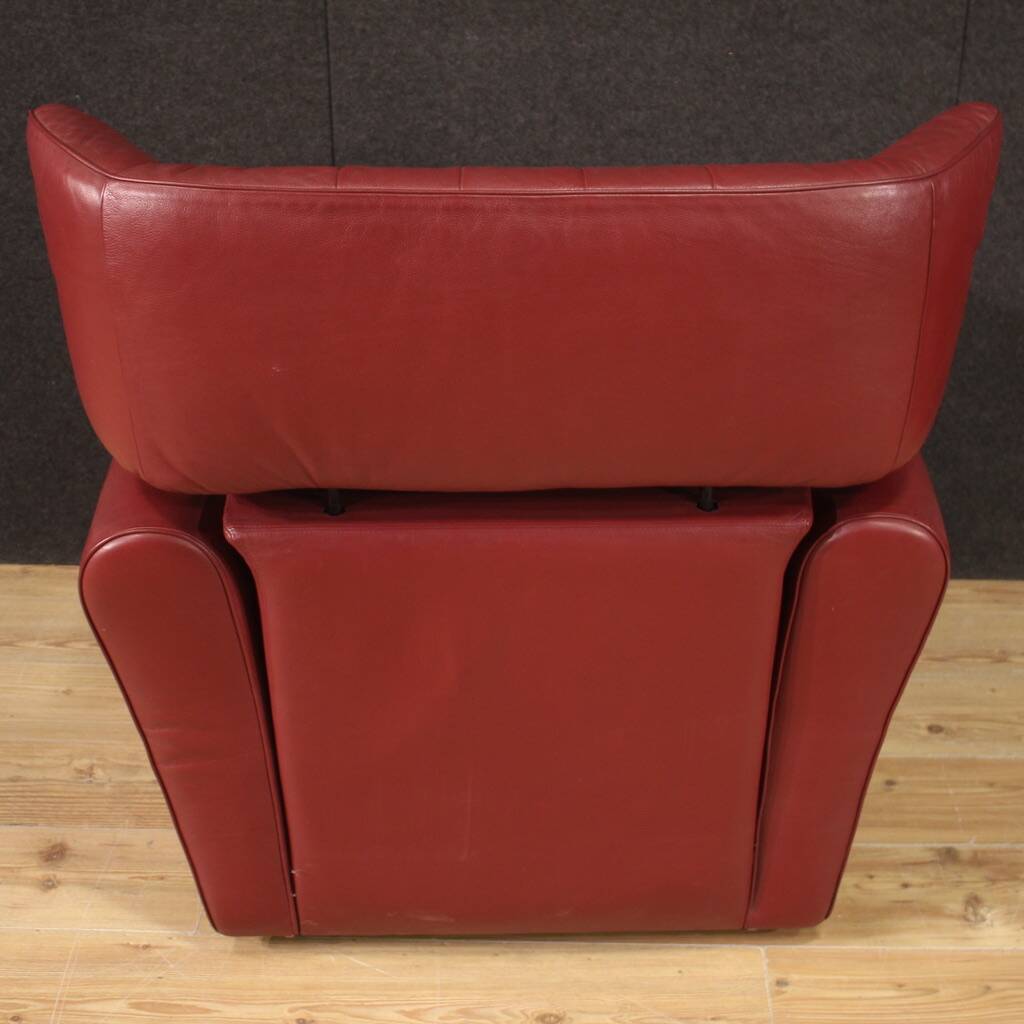 Italian armchair with footstool design production Zanotta