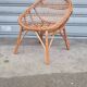 Fauteuil coquille en rotin