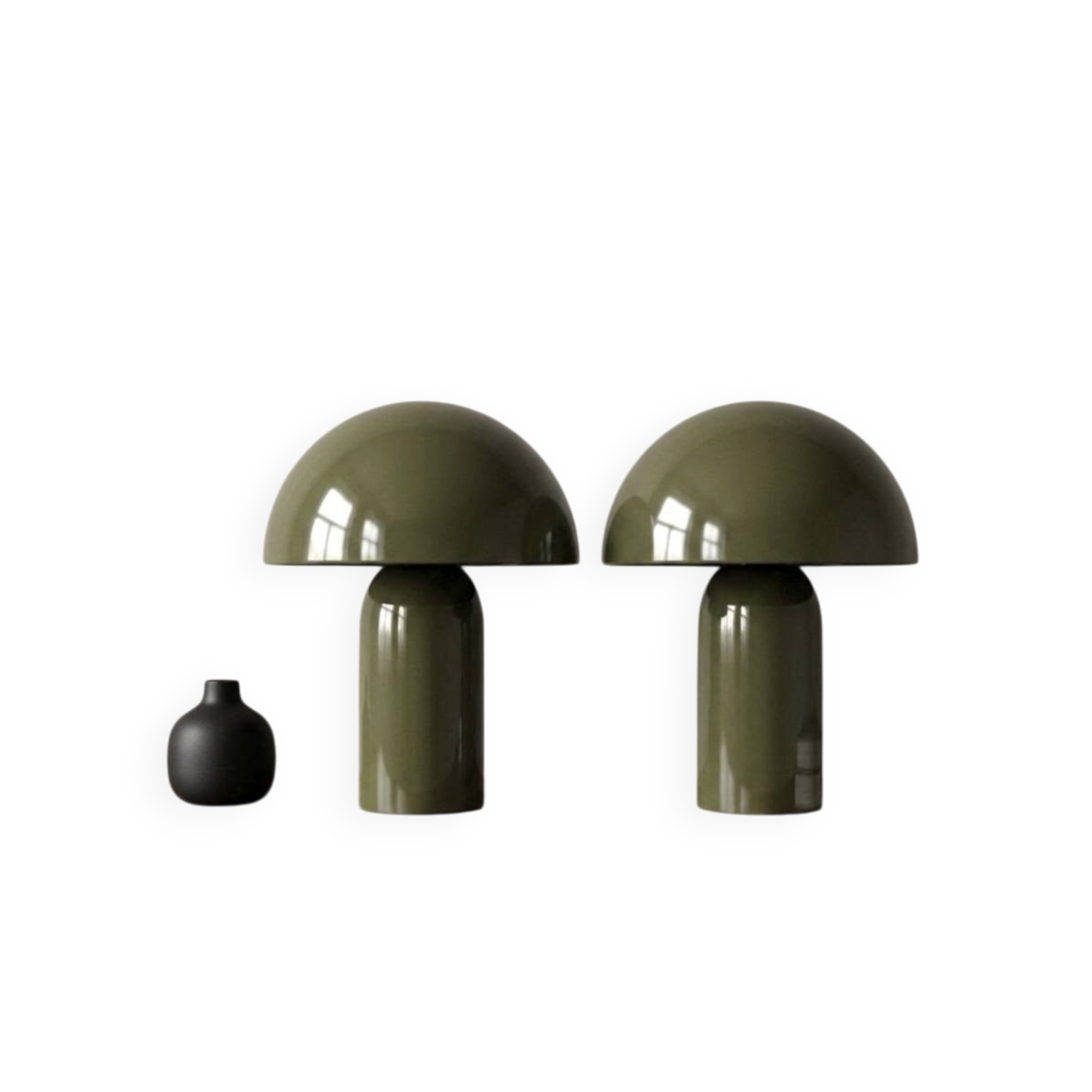 Lampe champignon vert kaki