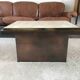 Belgo Chrome Travertine Coffee Table 1970s