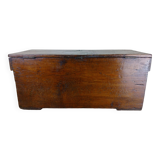 Old solid wood transport chest from the early 19th century