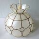 Hanging lamp mother-of-pearl and brass from the 1970