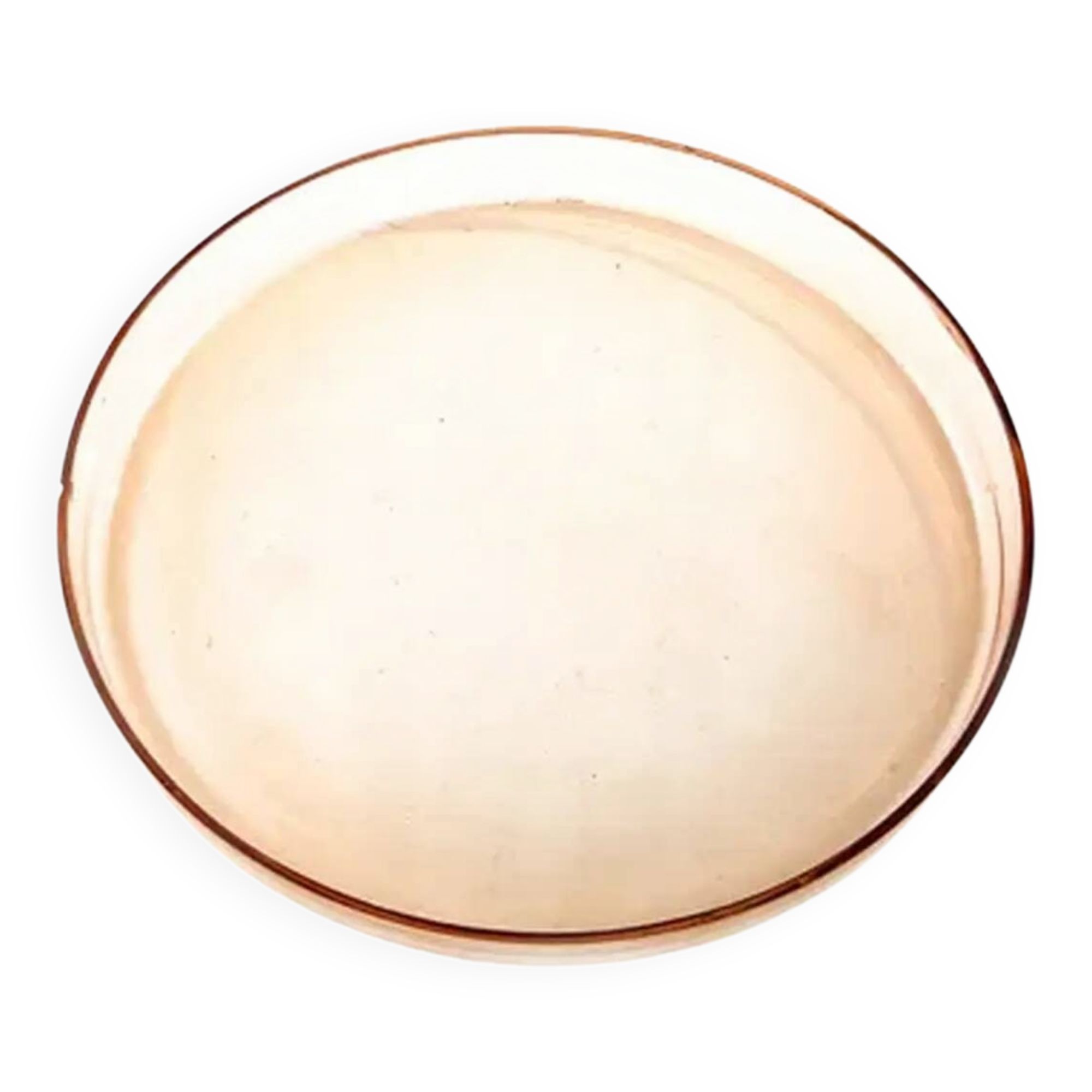Art Deco tray, rosaline glass, Poland, 1950s