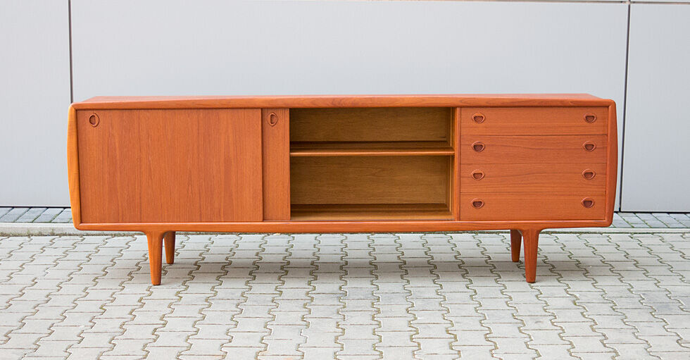 Danish Organic Teak Sideboard Design Hp Hansen 60s 70s