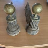 Open fireplace andirons