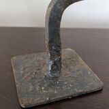 Pair of wrought iron candlesticks