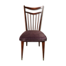Wooden and velvet chair