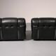 Mimo Padova black leather modular lounge chairs "Velasquez" - 1970