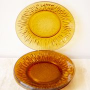 6 flat vintage plate model Soleil, Vereco France