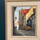 Original Swedish Oil on Panel - "Alley" by Knut Norman - Signed - Vintage and Framed - 59 × 46 cm (23.2" × 18.1")