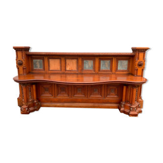 buffet bar counter mahogany hunting relay