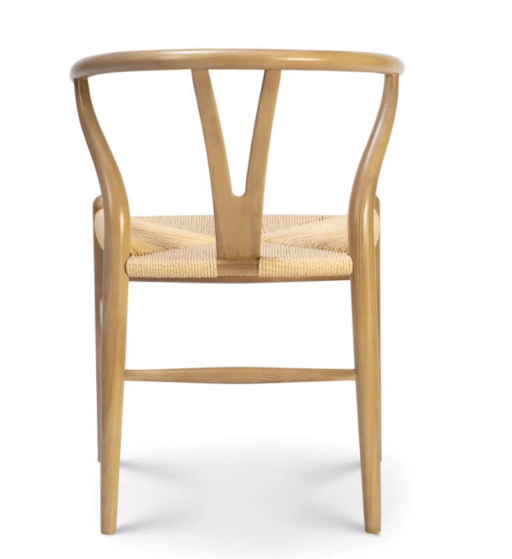 LIV Scandinavian chair in natural wood and rope