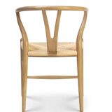 LIV Scandinavian chair in natural wood and rope