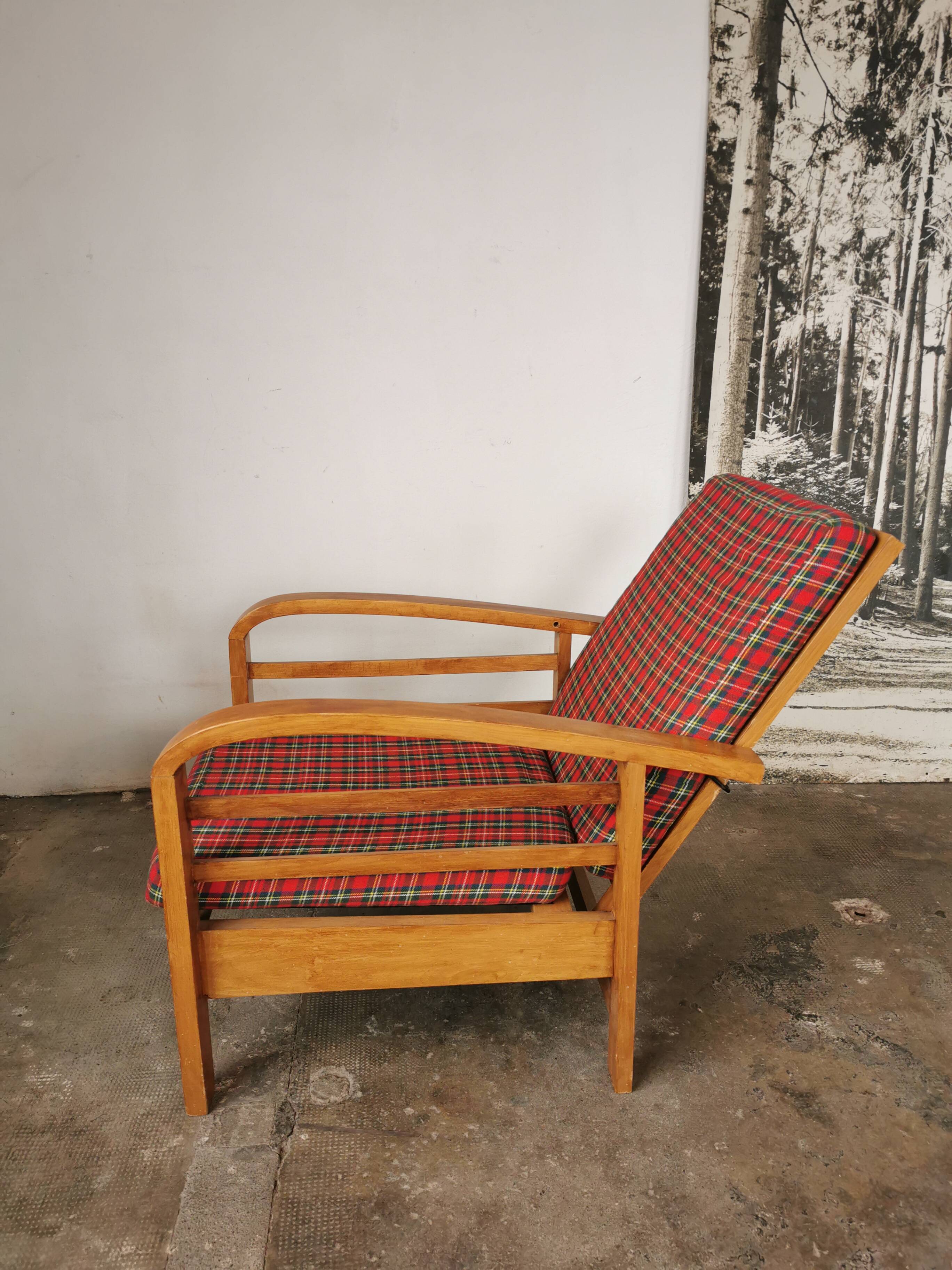 Vintage Scottish reclining armchair 1960s