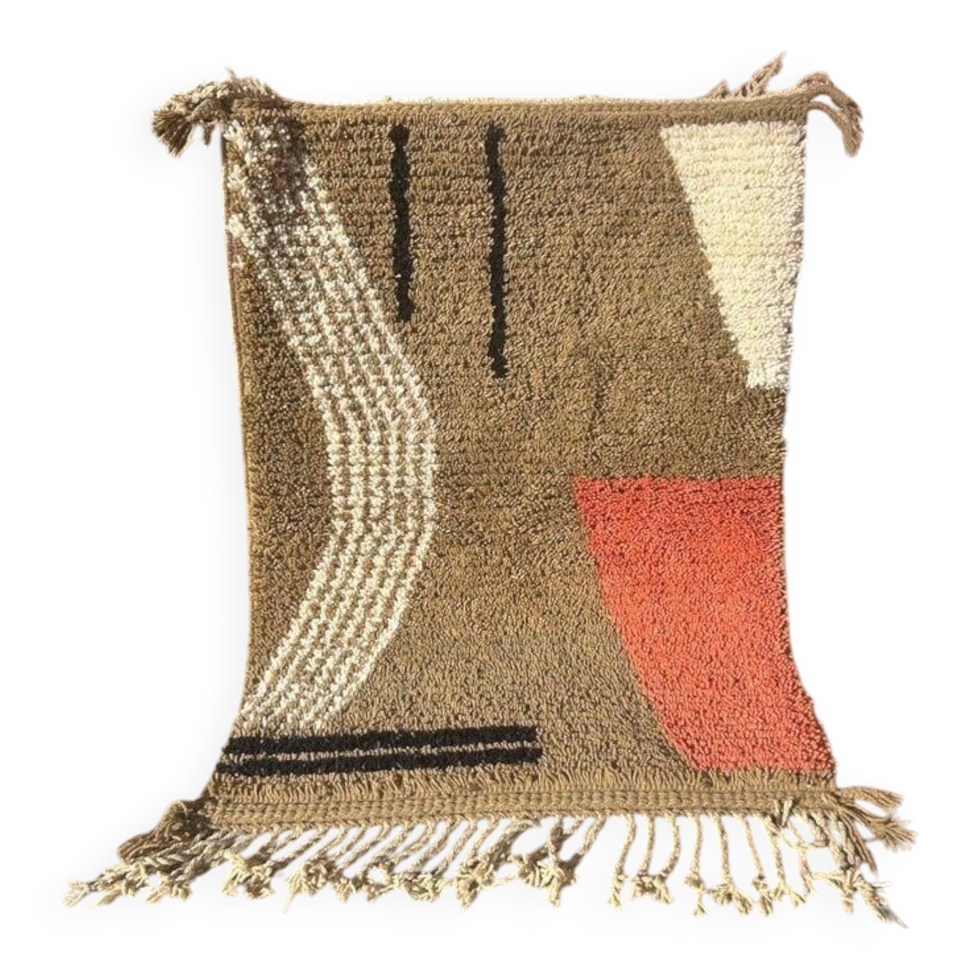 Petit tapis berbère fait main traditionnelle artisanale 100/200 cm