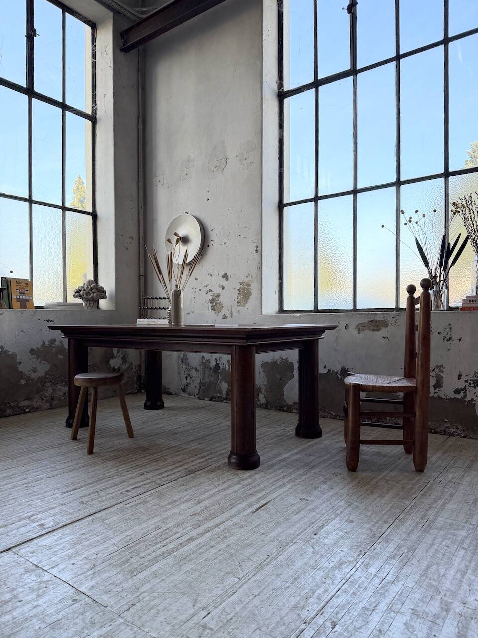 Dudouyt oak dining table 1940