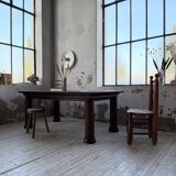 Dudouyt oak dining table 1940