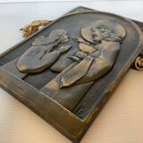 Bas relief communion religious object