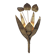 Brass Floral Leaf Wall Sconce, Hollywood Regency Style, 1960s