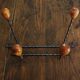 Porte manteaux double barre boules bois