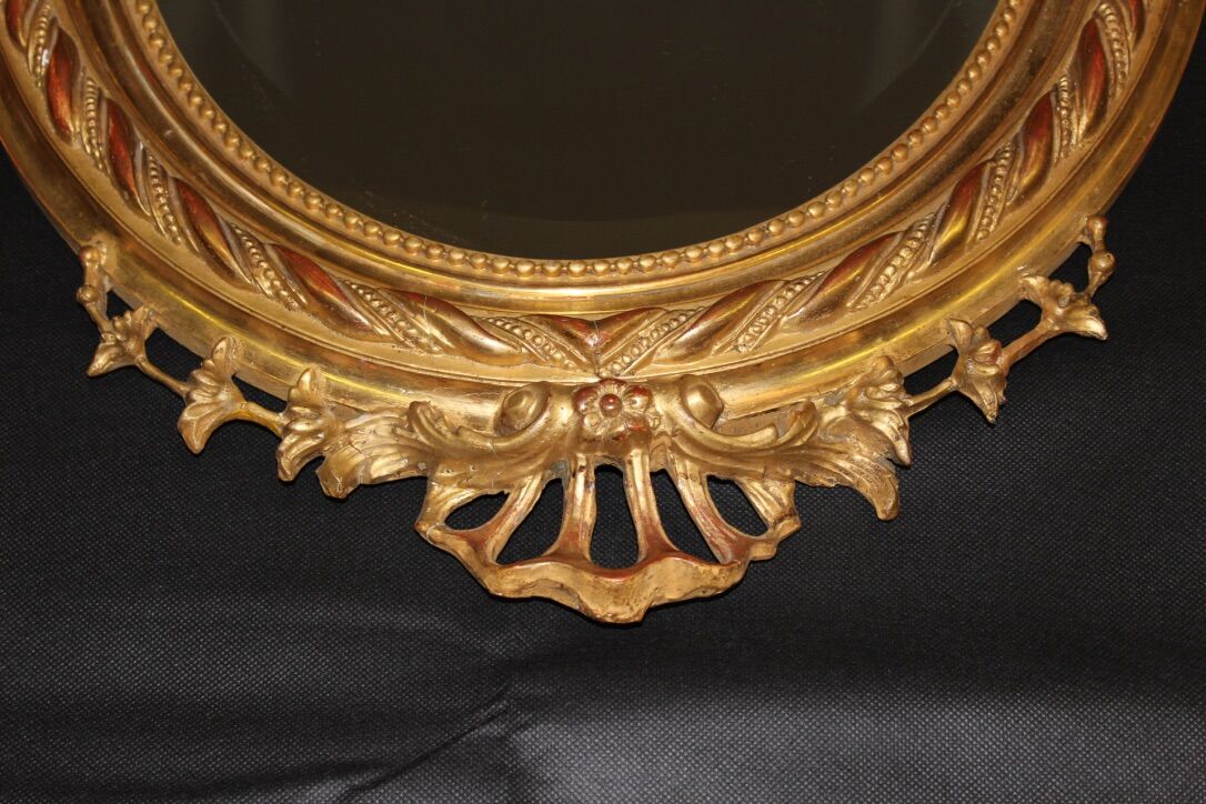 Miroir ovale Napoléon III 56x92cm