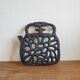 Enamelled cast iron trifle in the shape of a kettle, teapot