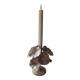Metal floral candle holder