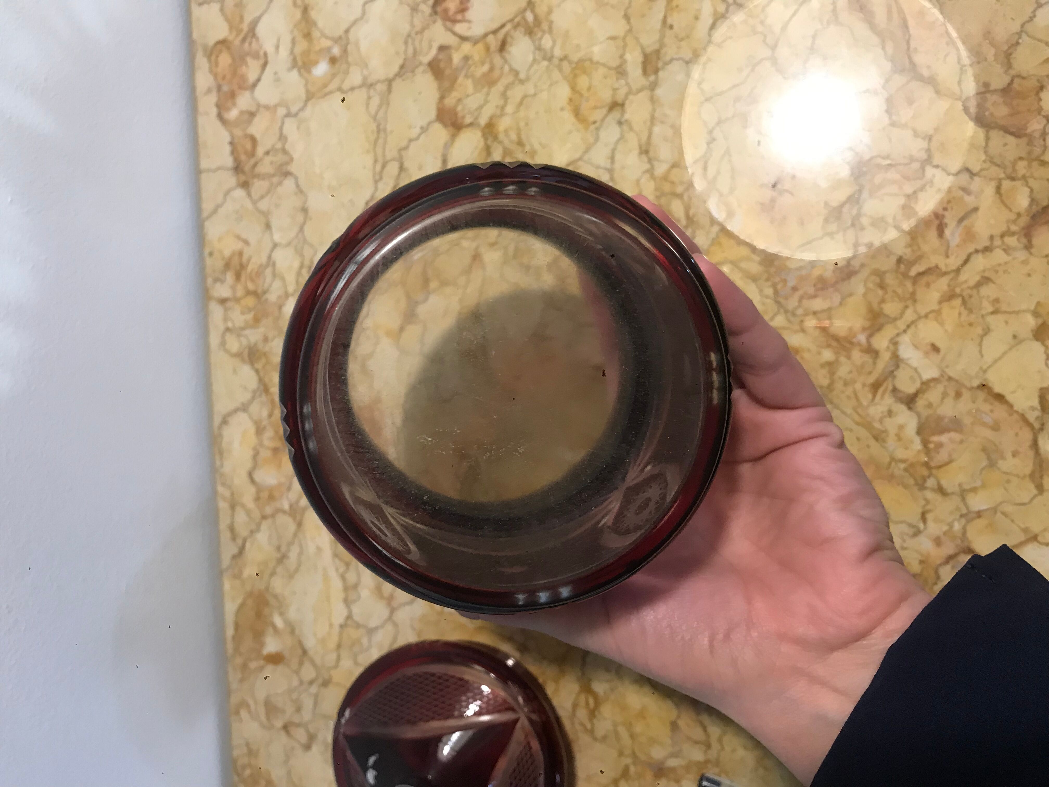 Bohemian crystal pot