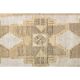 1970s Turkish Hand-Knotted Wool Cotton White Runner Rug 120X314