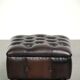 Cowhide Chesterfield ottoman with beautiful colours in English style