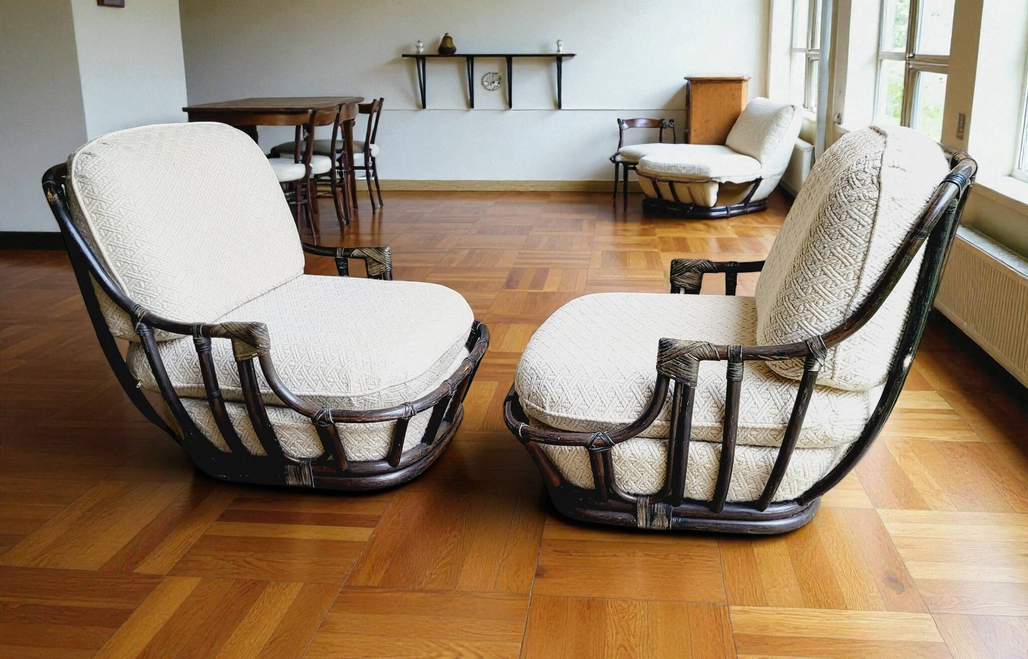 70s Rattan Armchairs (*2)