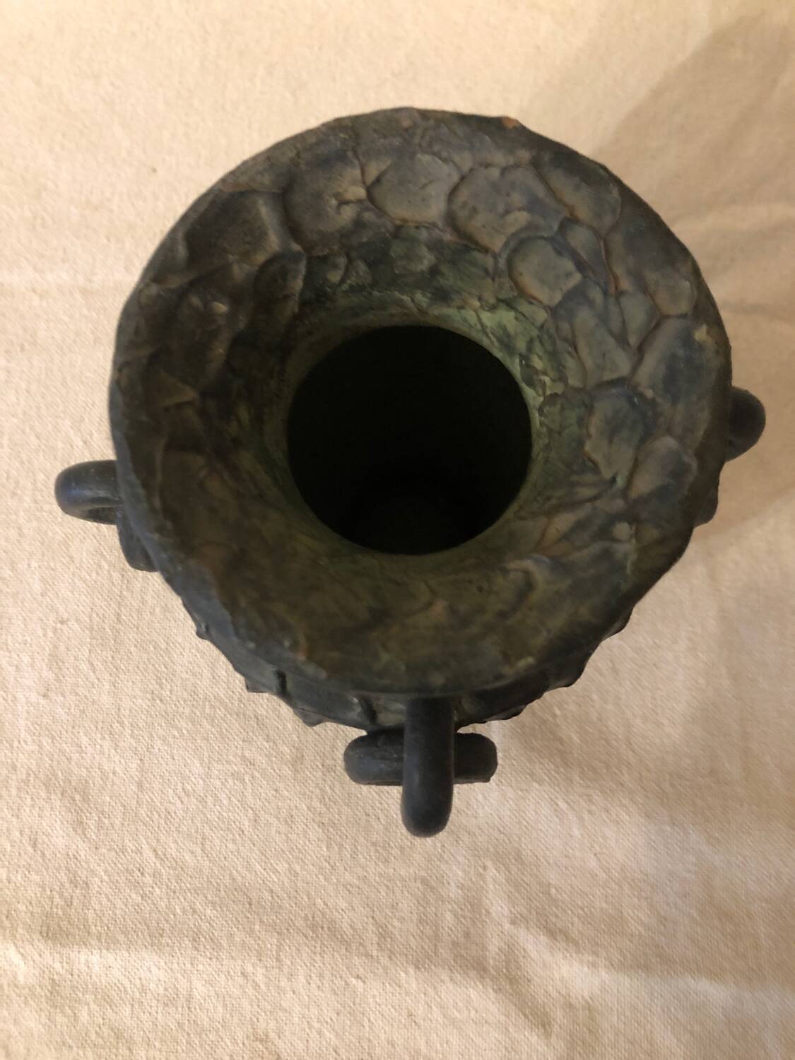 Small terracotta jar
