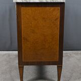 Small chest of drawers in amboyna and rosewood, Louis XVI style – 1940