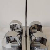 Space Age 4-light chandelier in chrome metal, 1970s