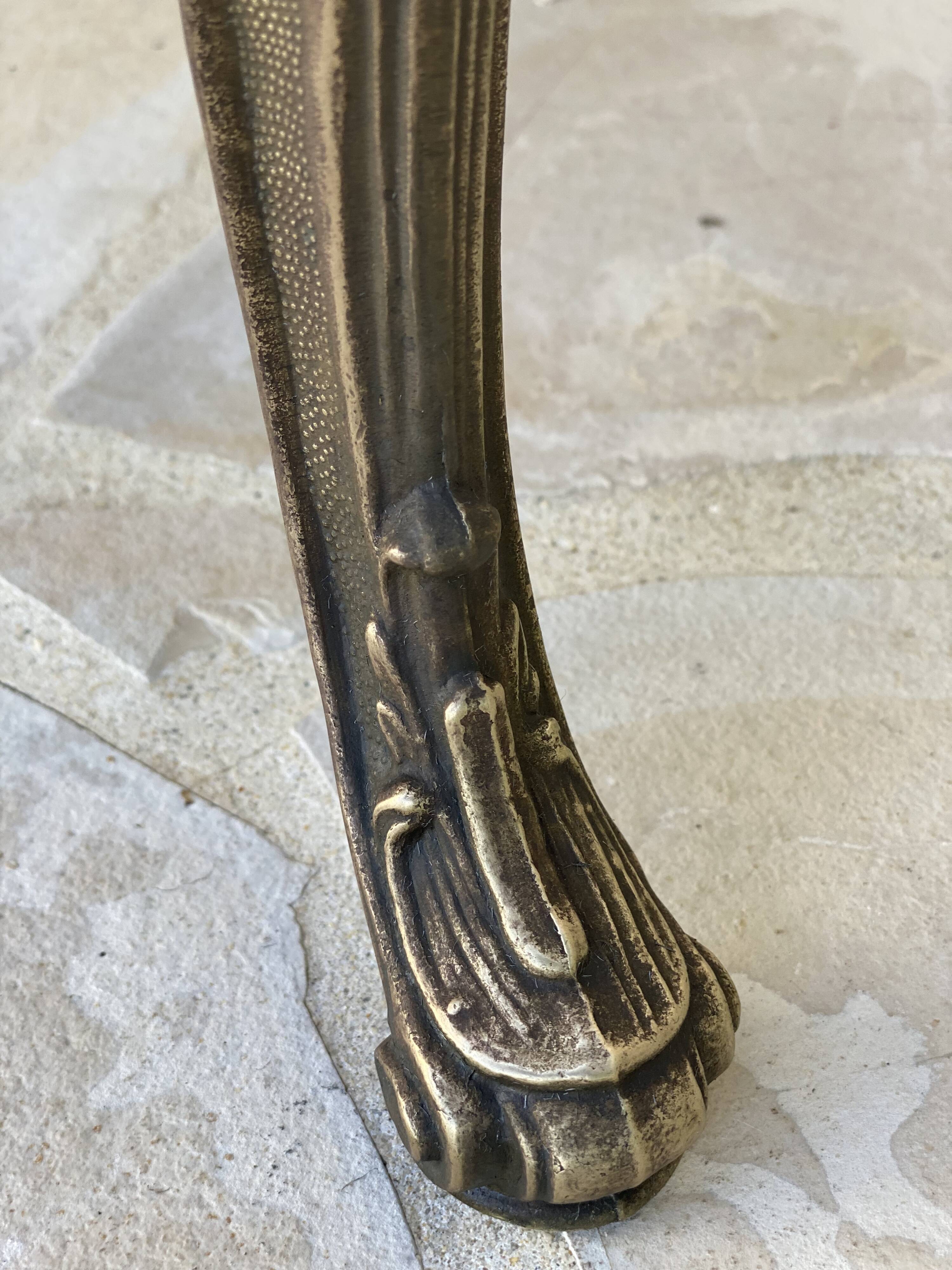 Brass and marble coffee table