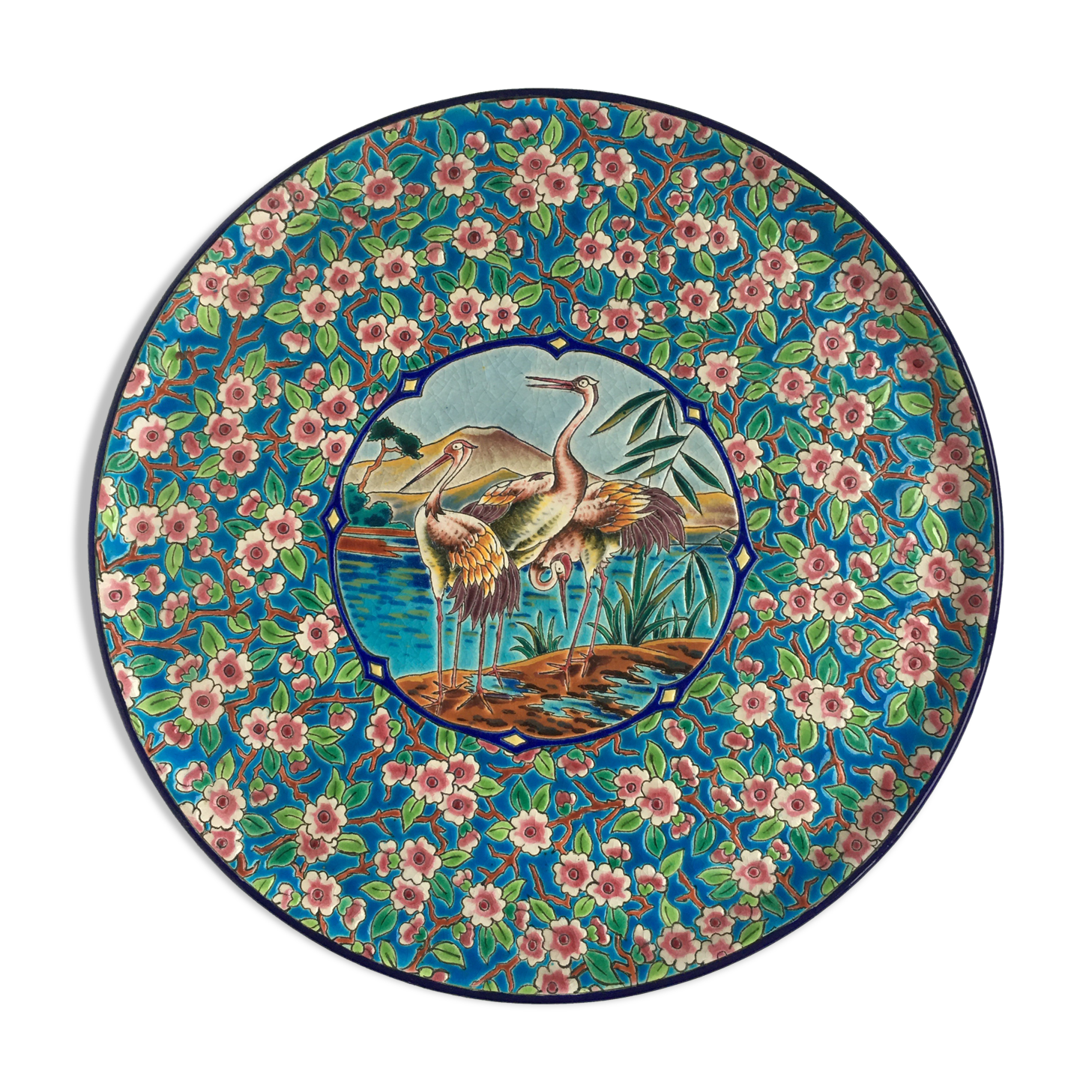 Longwy enamelled dish