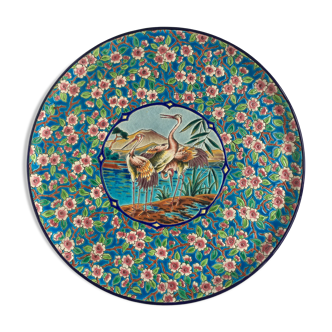 Longwy enamelled dish