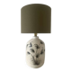 Mid-Century Modern Floral Ceramic Table Lamp