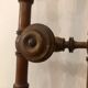 Wooden coat rack with swivel hooks