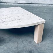 Mid-Century Modern Travertine Edge Side Table, Italy, 1970s