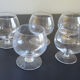 Lot de 5 verres à cognac vintage transparent