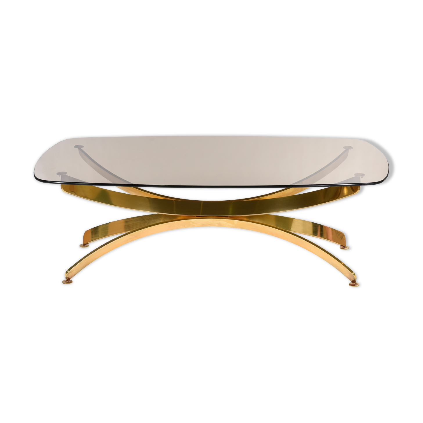 Vintage table 70 with glass top