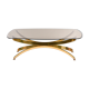 Vintage table 70 with glass top