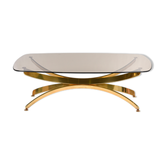 Vintage table 70 with glass top